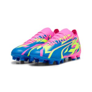 PUMA Ultra Match Gras / Kunstgras Voetbalschoenen (MG) Roze Geel Blauw