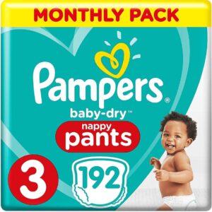 Pampers Baby-Dry Pants Luierbroekjes - Maat 3 (6-11 kg) - 192 stuks - Maandbox