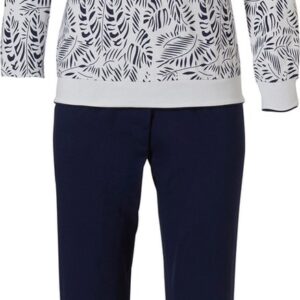 Pastunette - Winter Bloom - Pyjamaset - Wit/Blauw - Maat 52