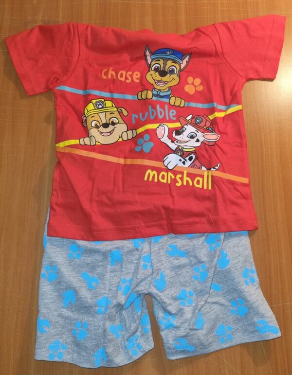 Paw Patrol shortama / pyjama team Patrol rood/grijs maat 110