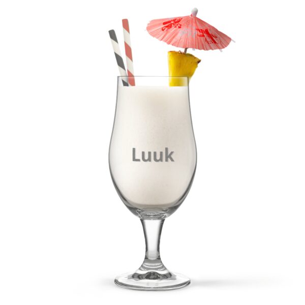 Pina colada glas graveren - 6 stuks