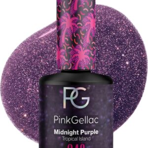 Pink Gellac 248 Midnight Purple Gellak 15ml - Glanzende Paarse Gel Lak Nagellak - Gelnagels Producten - Gel Nails