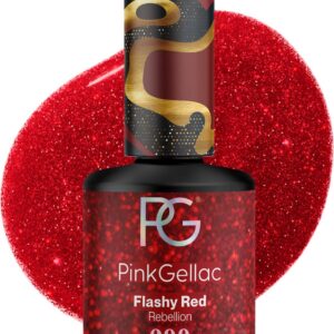 Pink Gellac Gellak Glitter Rood Nagellak 15ml - Glanzende Rode Gel Lak Nagellak - Gelnagels Producten - Gel Nails - Gelnagel - 233 Flashy Red