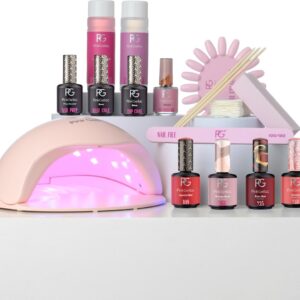 Pink Gellac Gellak Starterspakket Premium Elegant met 4 kleuren en LED lamp - Gel Nagellak, Gel Lak, Gelnagels - Manicure Set