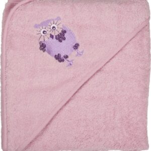 Pippi babywear - Badcape - roze - Maat 83x83 cm