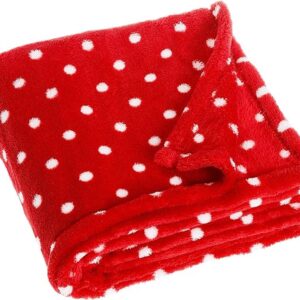 Playshoes Fleece deken voor baby's en kinderen, veelzijdig bruikbare knuffeldeken voor jongens en meisjes, 75 x 100 cm, gestippeld met stippenpatroon