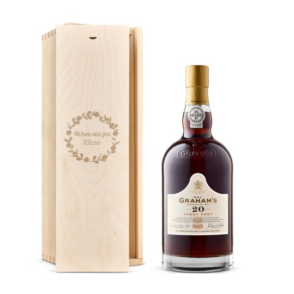 Port in gegraveerde kist - Graham's Tawny 20 Years