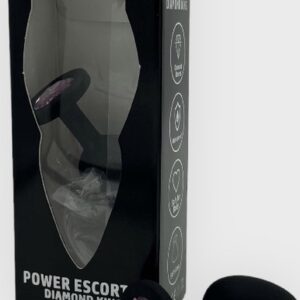 Power Escorts Kleine Silicone Zwarte Plug Met Een Roze Steen