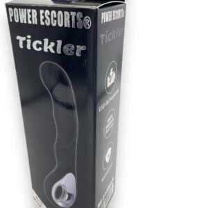 Power Escorts Tickler Zwarte Silicone G Spot En Clit Vibrator - BR214