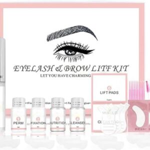 Premium Lash Lift Kit - Wimperverf - Lash Lift Set - Brow Lift Kit - Lash Lifting Starterspakket - Oogmake-up - Beauty - Wit met Roze