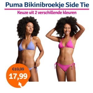 Puma Bikinibroekje Side Tie Neon Pink-L