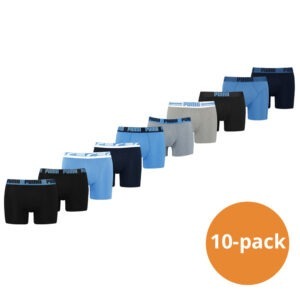 Puma Boxershorts 10-pack Regal Blue / Black / Mid Grey-M