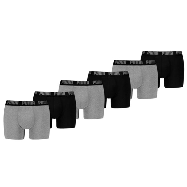 Puma Boxershorts Everyday Basic 6-pack Grey Melange / Black