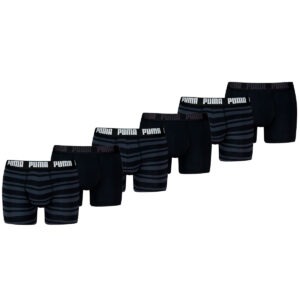 Puma Boxershorts Everyday Heritage Stripe 6-pack Black / Black