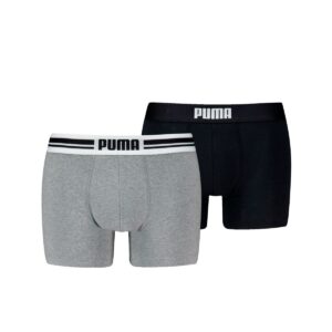 Puma Boxershorts Everyday Placed Logo 2-pack Grey Melange / Black