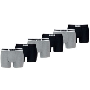 Puma Boxershorts Everyday Placed Logo 6-pack Grey Melange / Black-M