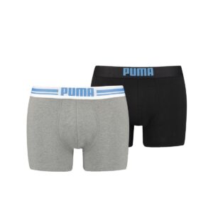 Puma Boxershorts Placed Logo 2-pack Mid Grey / Regal Blue