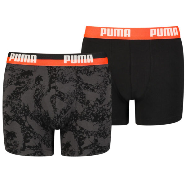 Puma Boys Camo AOP Boxer Red Combo 2-Pack