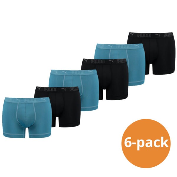 Puma Sport Boxershorts Microfiber 6-pack Blue Lagoon Combo