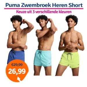 Puma Zwembroek Heren Short Fast Yellow-S