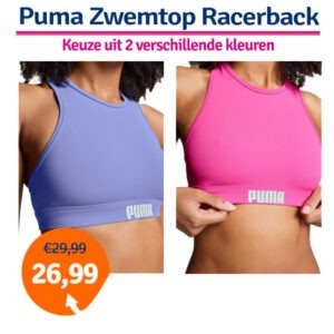 Puma Zwemtop Racerback Neon Pink-XL