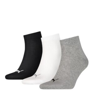 Puma sokken Quarter wit-zwart-grijs 3-pack-39/42