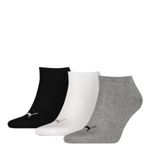 Puma sokken invisible grijs-wit-zwart 3-pack-35-38
