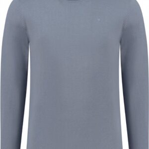 Purewhite - Heren Regular fit Knitwear Crewneck LS - Blue - Maat M