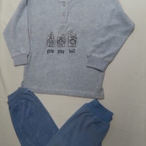 Pyjama - 2 delig - Blauw - Meisje - Girls play ball - 6 jaar 116