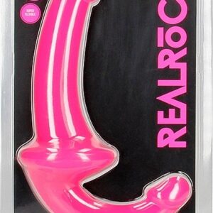 REALROCK - strapless strap-on - 6 inch - glow in the dark - roze