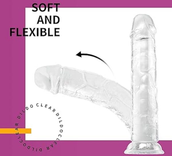 Realistische dildo voor vrouwen - dildo met sterke zuignap, zachte twee lagen siliconen, 32 x 6 cm