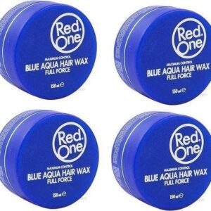 Red one Blue Hair Wax| Haarwax| Haargel| Gel| Aqua wax| Blauw Aqua haarwax| 4 stuks| 4 pieces