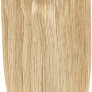Remy Human Hair extensions Double Weft straight 16 - bruin / blond 10/16#