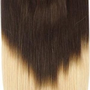 Remy Human Hair extensions Double Weft straight 24 - bruin / blond T2/27#