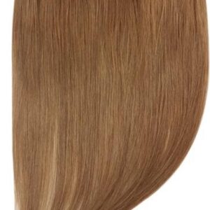 Remy Human Hair extensions Quad Weft straight 15 - bruin 6#