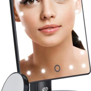Rio MMSP Make Up Spiegel met dimbare LED verlichting - 1/10x Vergroting - 360° Verstelbaar
