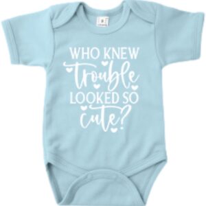 Romper - If only trouble looked so cute - Blauw - Maat 50/56