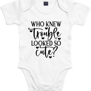 Romper - If only trouble looked so cute - Wit - Maat 50/56
