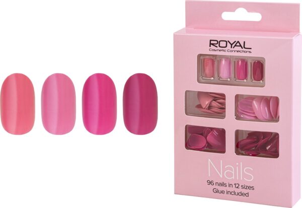 Royal 98 Nails with Glue - Pinks