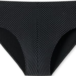 SCHIESSER Cotton Casuals slip (1-pack) - heren minislip zwart met patroon - Maat: L