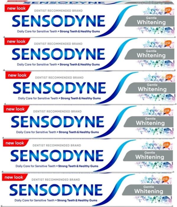 SENSODYNE Gentle Whitening Tandpasta - Voor gevoelige Tanden - 6x75 ml - voordeelverpakking