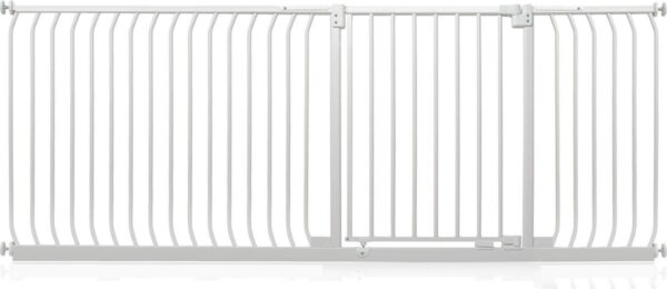 Safetots Elite Veiligheidshekje Assortiment, 207cm - 216cm (72 opties beschikbaar), Mat Wit, Drukbevestiging Traphekje, Babyhekje voor Deuren, Gangen en Ruimtes, Veiligheidsbarrière, Eenvoudige Installatie