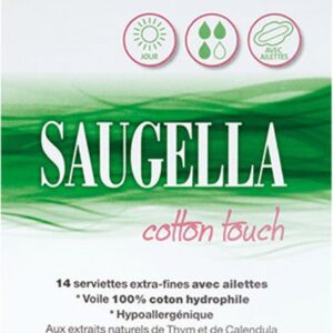 Saugella Cotton Touch Jour 14 Extra Fijne Handdoeken met Vinnen