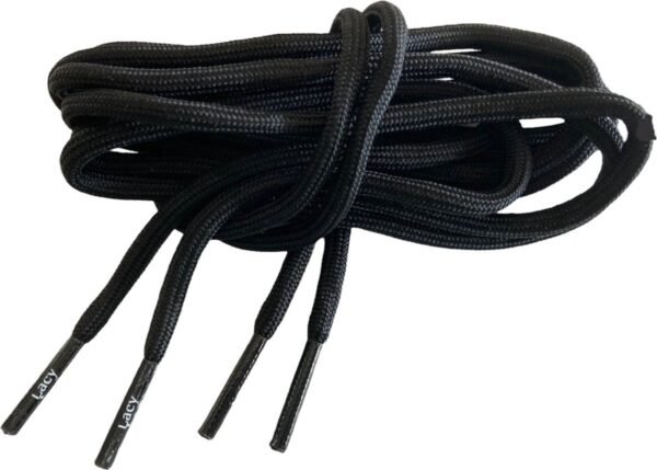 Schoenveter-Rond - zwart- 110cm lang x 4mm breed