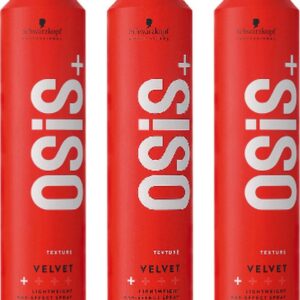 Schwarzkopf OSiS+ Velvet lightweight wax-effect spray - haarspray - voordeelverpakking - 3 x 200ml