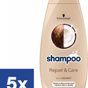 Schwarzkopf Repair & Care Shampoo - 5 x 400 ml
