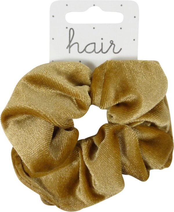 Scrunchie Haarelastiek Fluweel Effen - Oker