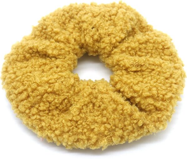 Scrunchie Teddy - Haarelastiek - Okergeel - Dielay