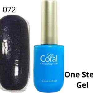 SeaCoral One Step No Wipe Gellak, Gel Nagellak, GelPolish, zonder kleeflaag, UV en LED, kleur 072