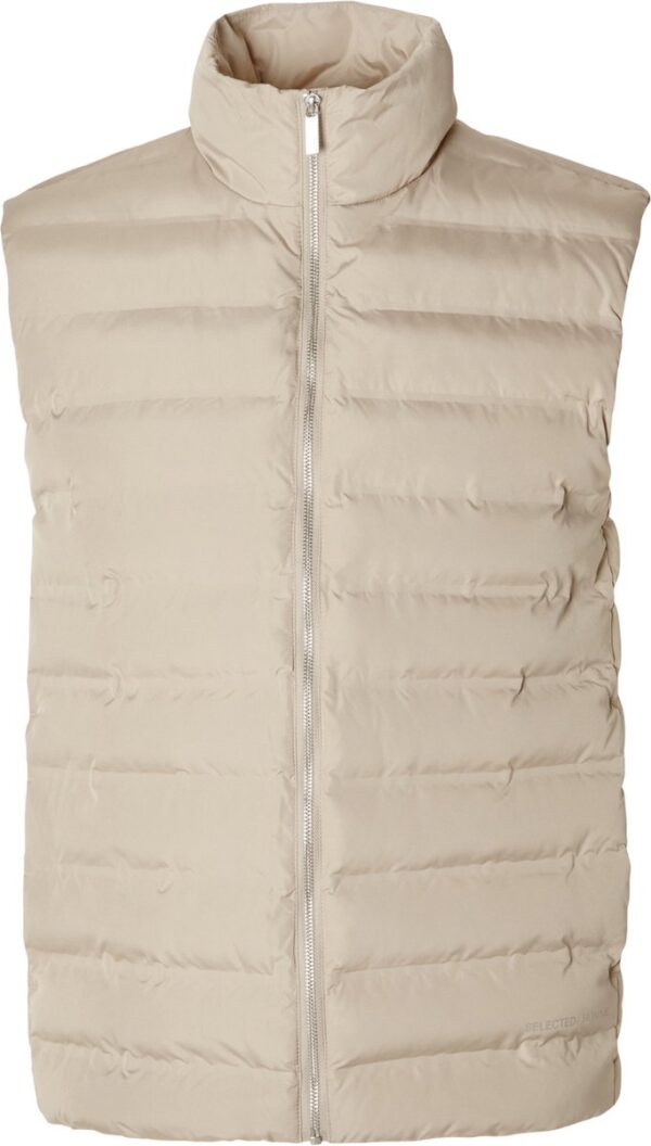 Selected - Heren Jas zomer Barry Quilted Gilet Pure Cashmere - Beige - Maat M